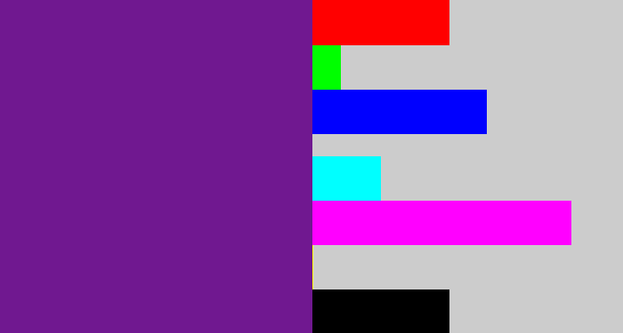 Hex color #701890 - purple
