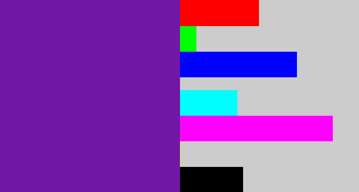 Hex color #7018a5 - purple