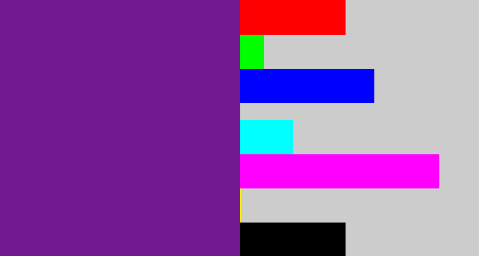 Hex color #701990 - purple