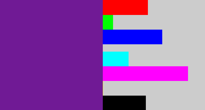 Hex color #701a95 - purple