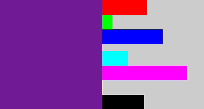 Hex color #701a96 - purple