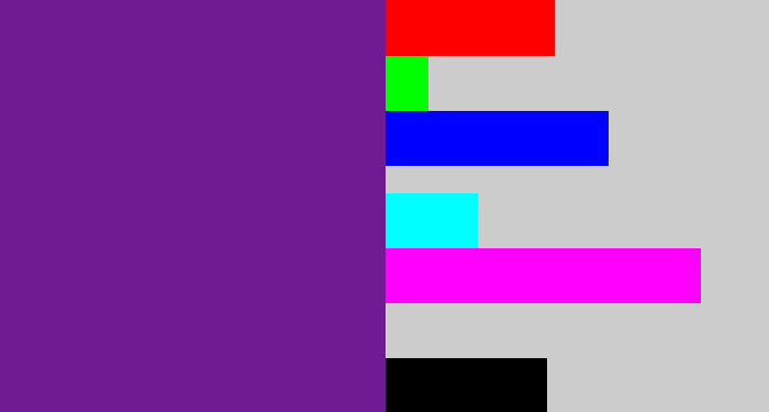 Hex color #701b93 - purple