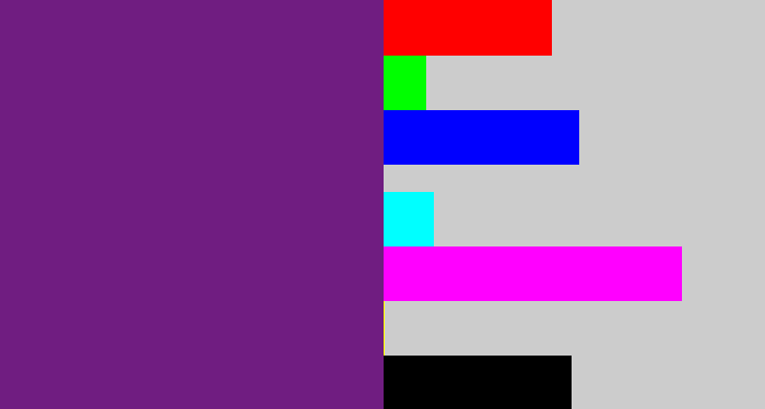 Hex color #701d81 - darkish purple