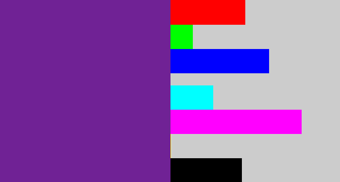 Hex color #702295 - purple