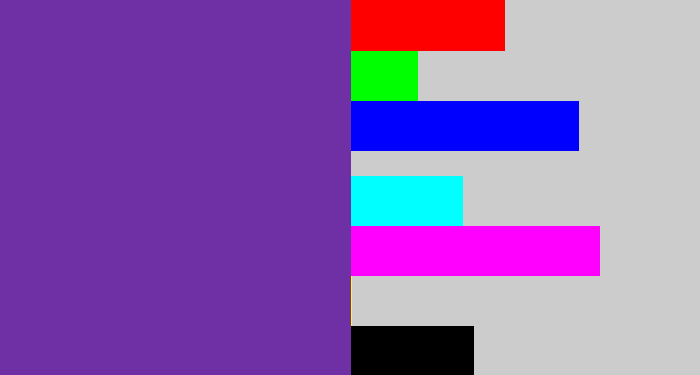 Hex color #7030a5 - purple