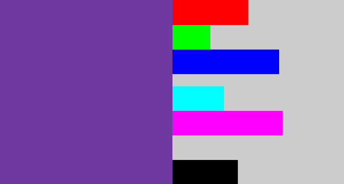 Hex color #70399f - purple
