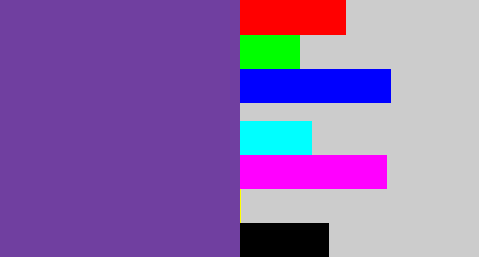 Hex color #703fa0 - purple