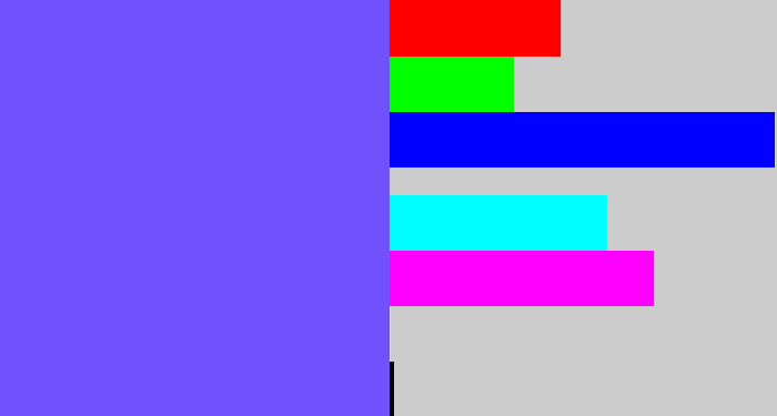 Hex color #7051fc - purpleish blue