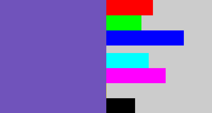 Hex color #7053bb - iris