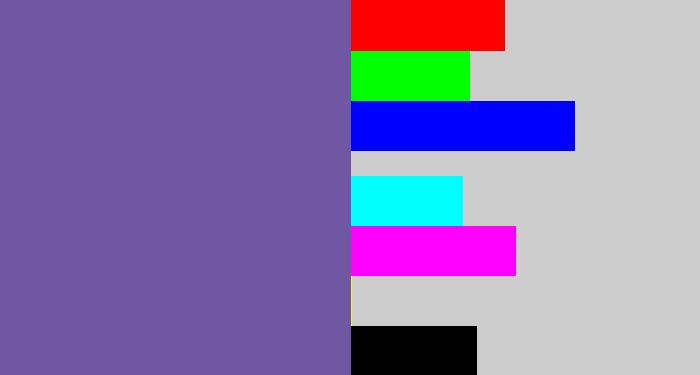 Hex color #7057a4 - dark lavender