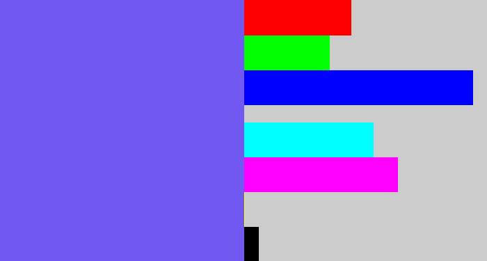Hex color #7058f0 - purpley