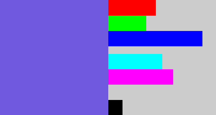 Hex color #7059de - light indigo