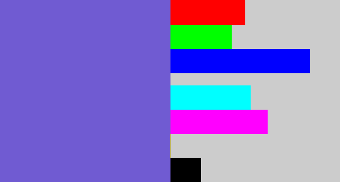 Hex color #705bd2 - light indigo