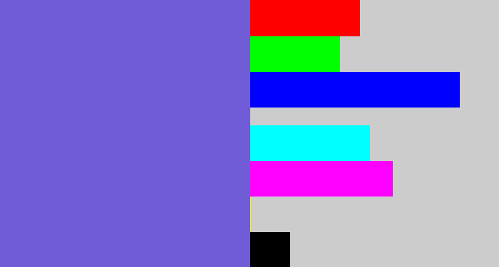 Hex color #705cd7 - light indigo
