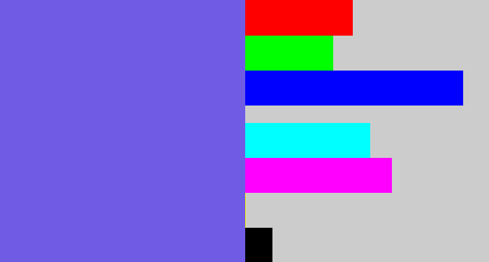 Hex color #705ce4 - light indigo