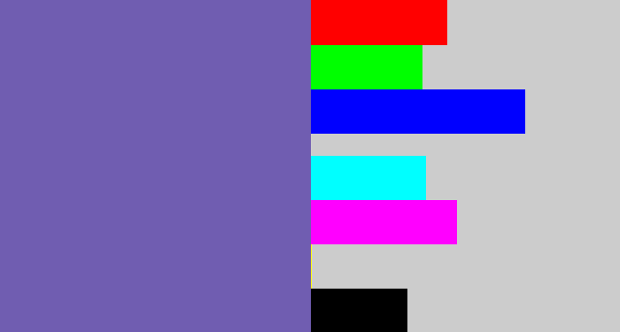 Hex color #705db1 - iris
