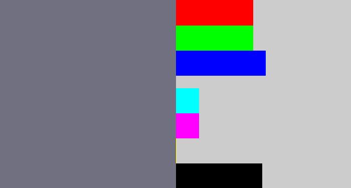 Hex color #707081 - purplish grey