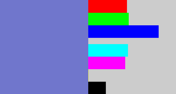 Hex color #7076cc - dark periwinkle