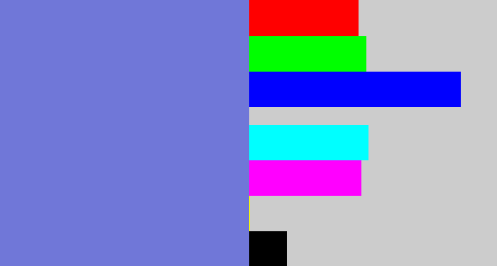 Hex color #7077d8 - dark periwinkle