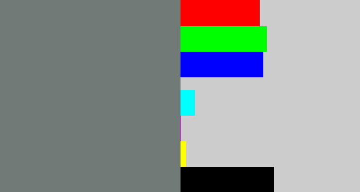 Hex color #707a76 - medium grey