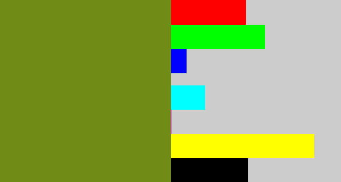 Hex color #708c17 - sap green