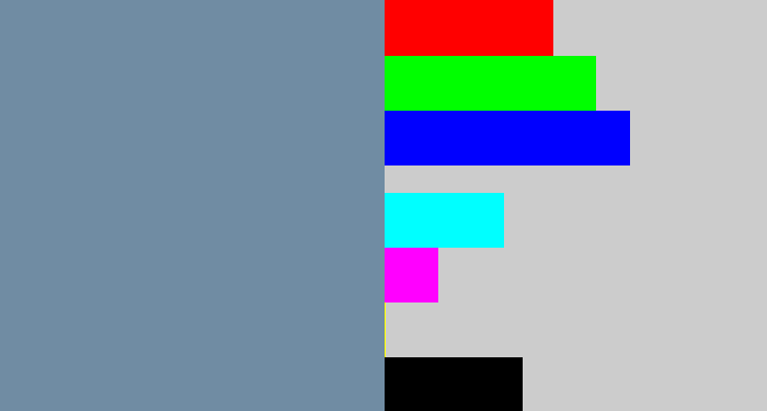 Hex color #708ca3 - blue/grey