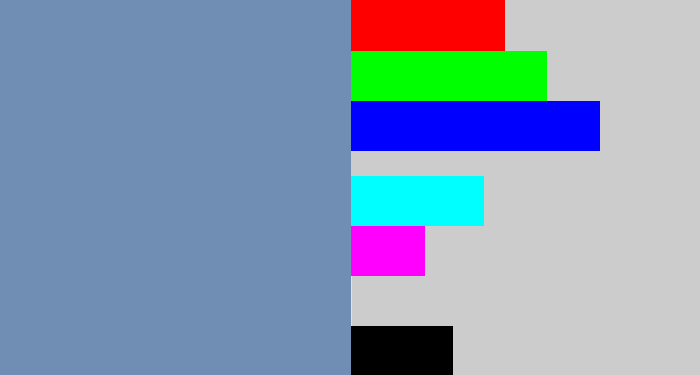 Hex color #708eb4 - faded blue
