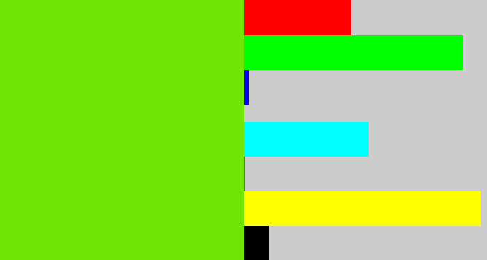 Hex color #70e606 - bright lime green