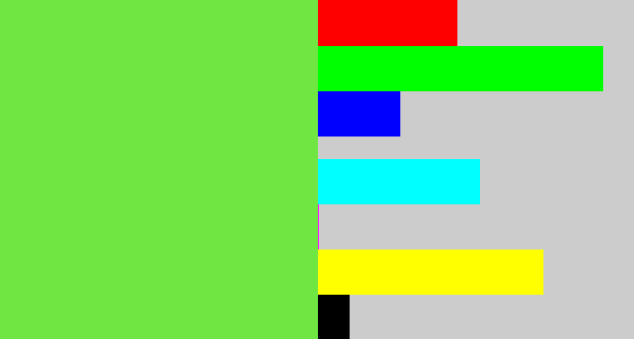 Hex color #70e642 - fresh green