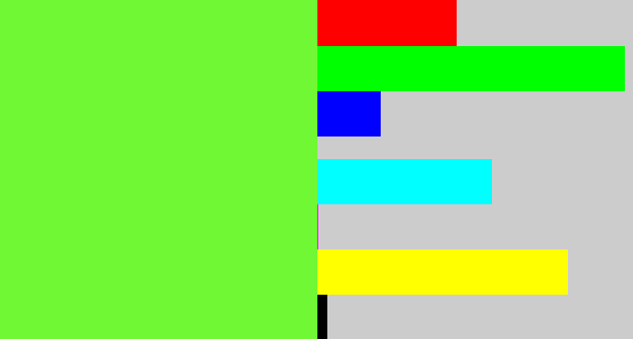 Hex color #70f834 - toxic green