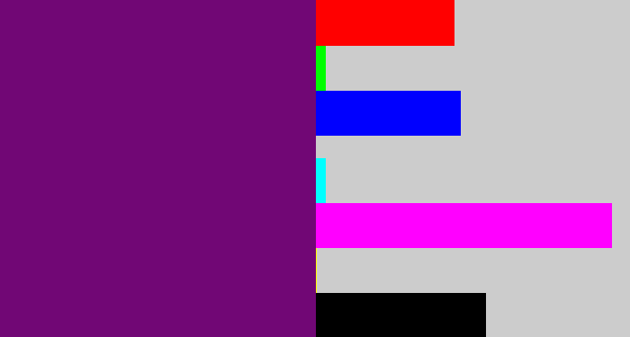 Hex color #710775 - darkish purple