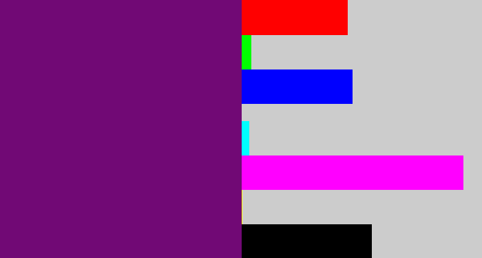 Hex color #710975 - darkish purple