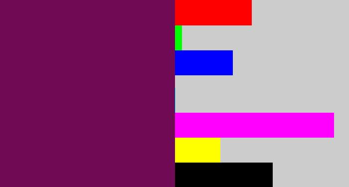 Hex color #710a54 - velvet