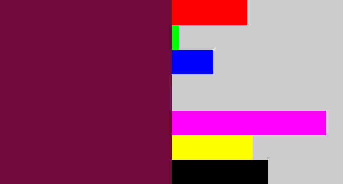 Hex color #710b3c - merlot