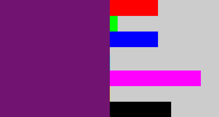 Hex color #711371 - darkish purple