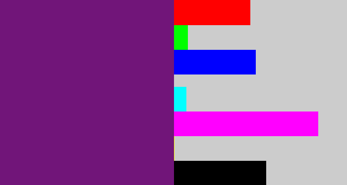 Hex color #711579 - darkish purple