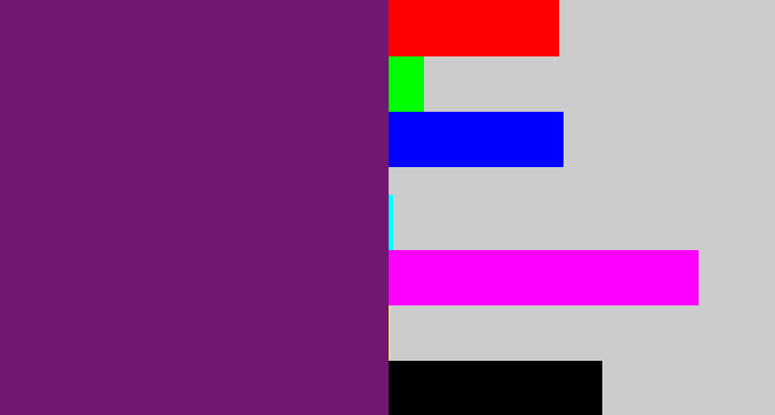 Hex color #711772 - darkish purple