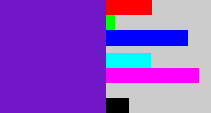 Hex color #7117c7 - purple/blue