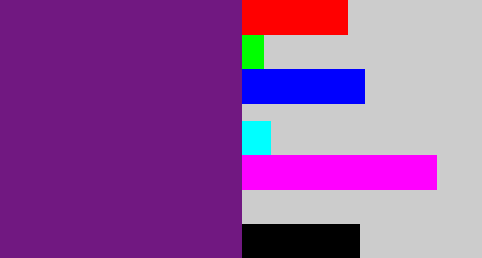 Hex color #711881 - darkish purple