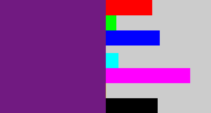 Hex color #711a81 - darkish purple