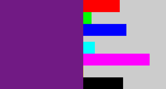 Hex color #711a84 - darkish purple