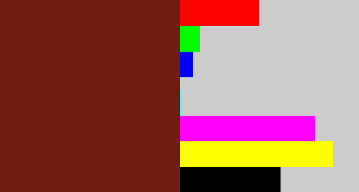 Hex color #711c11 - reddy brown
