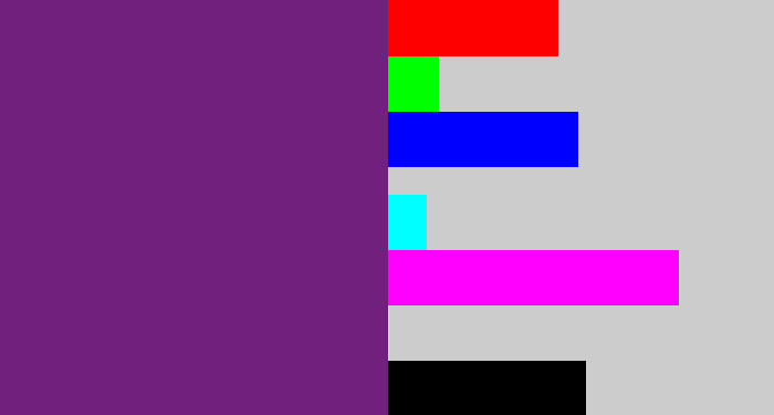 Hex color #71207e - darkish purple