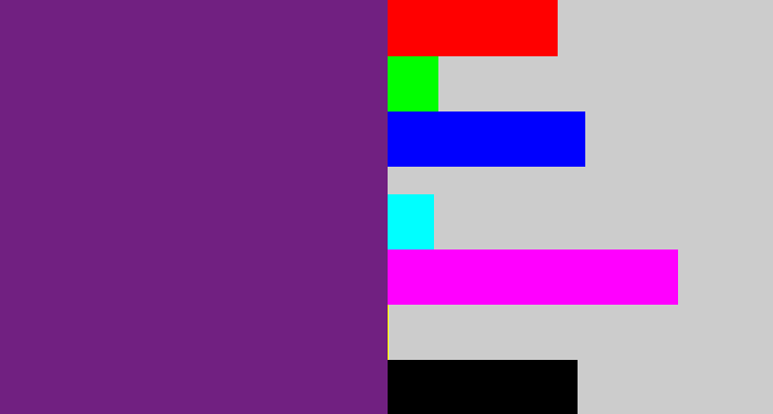 Hex color #712081 - darkish purple