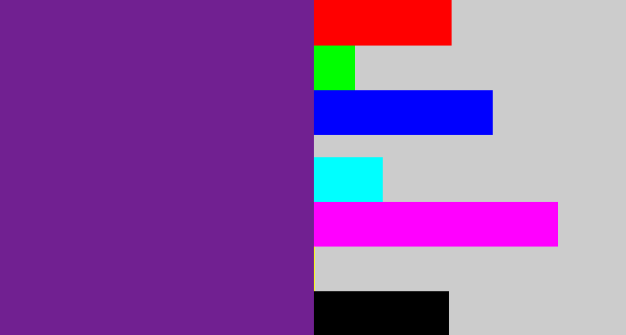 Hex color #712091 - purple