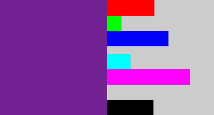 Hex color #712191 - purple