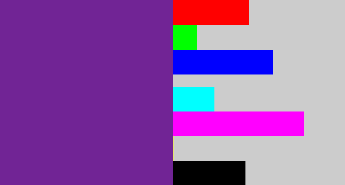 Hex color #712495 - purple