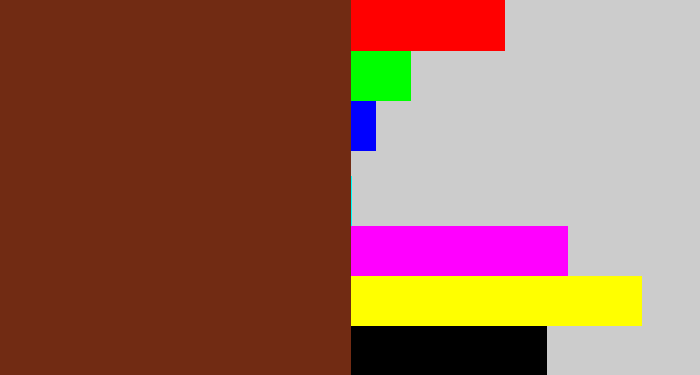 Hex color #712b13 - reddish brown