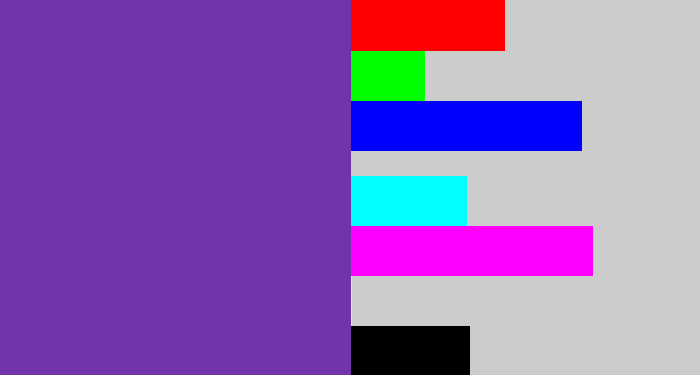 Hex color #7135a9 - purple