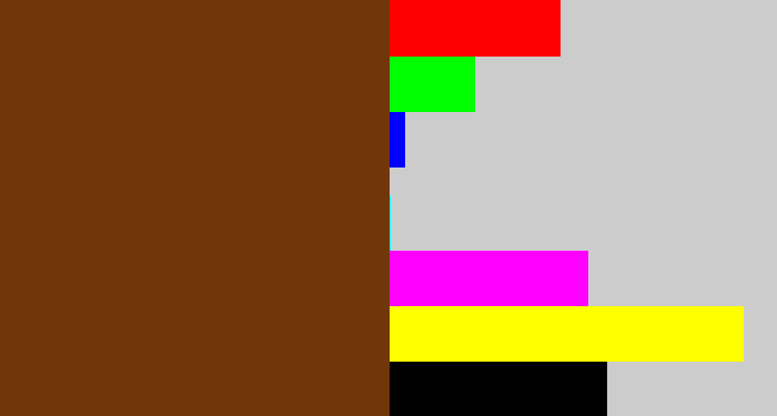 Hex color #71370a - brown